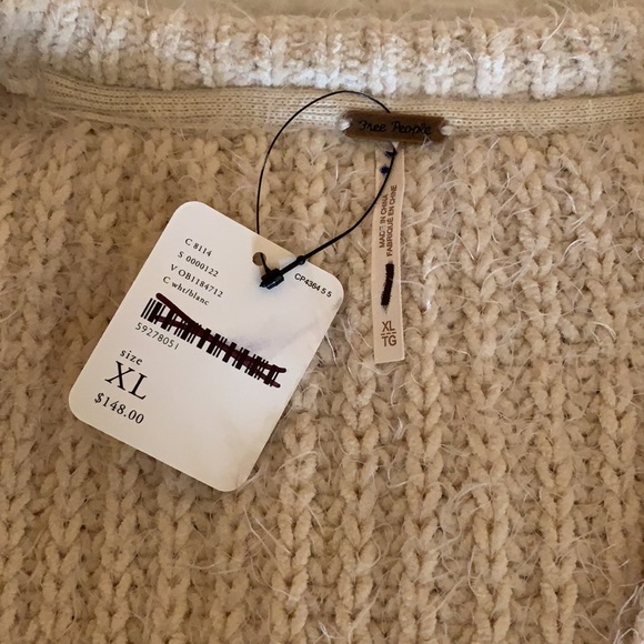 Free People Fuzzy V-Neck Sweater - Picture 13 of 14